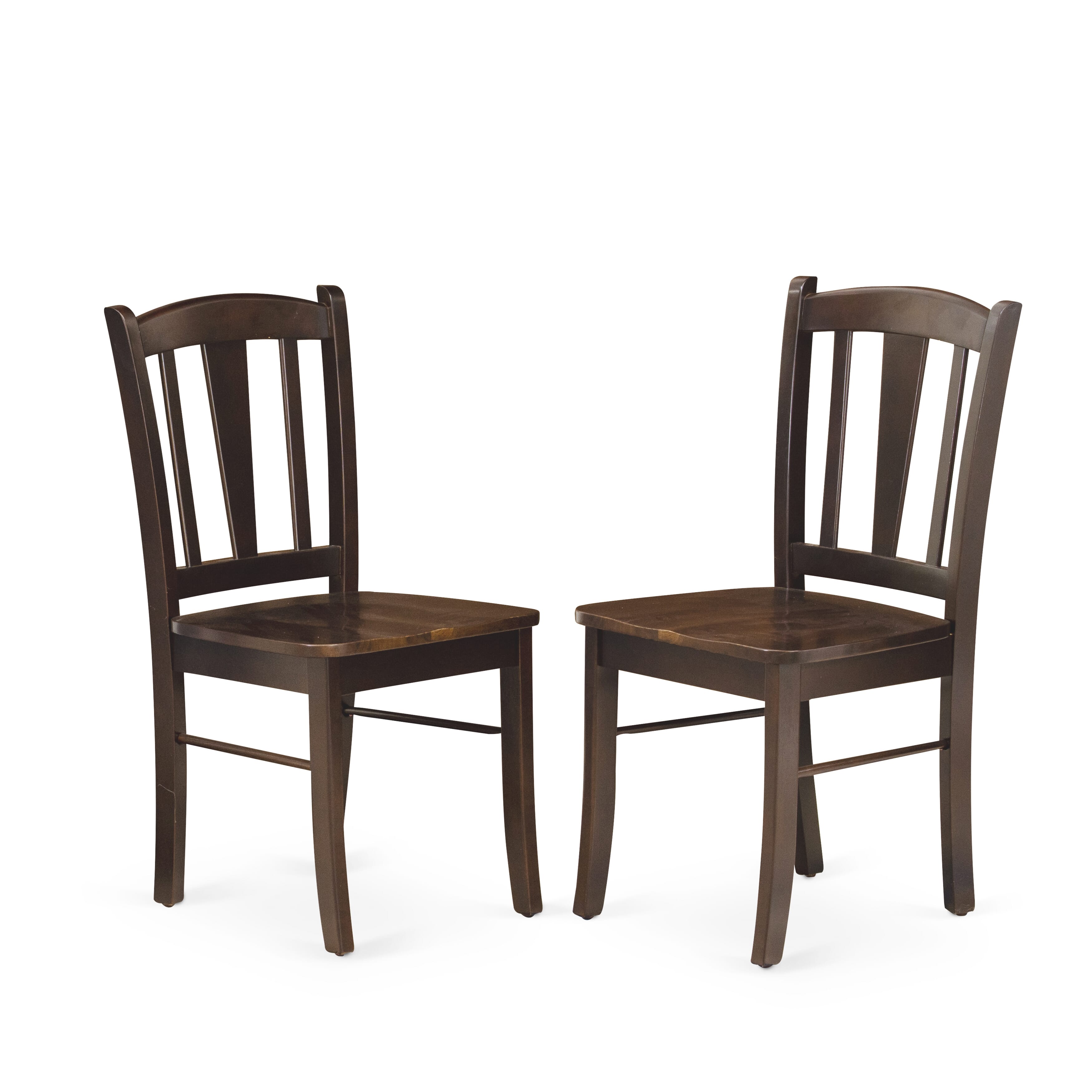 EAST WEST FURNITURE - ANDL5-MAH-W - 5-Piece Dining Room Table Set- 4 Wooden Chairs and Kitchen Table - Wooden Seat and Slatted Chair Back - Mahogany Finish
