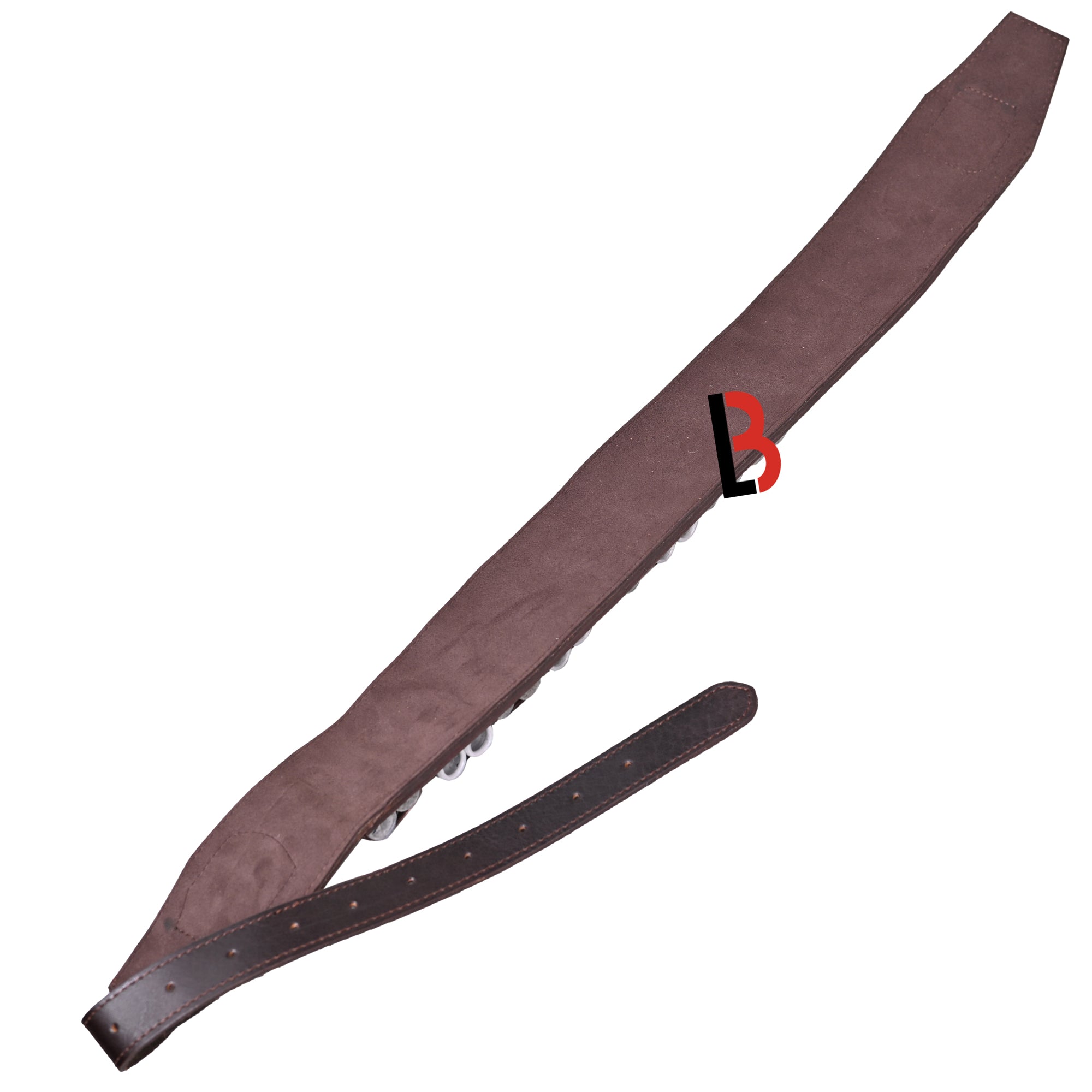 Double Barreled Shotgun Shell Bandolier Belt 12 Gauge Leather Ammunition Carrier