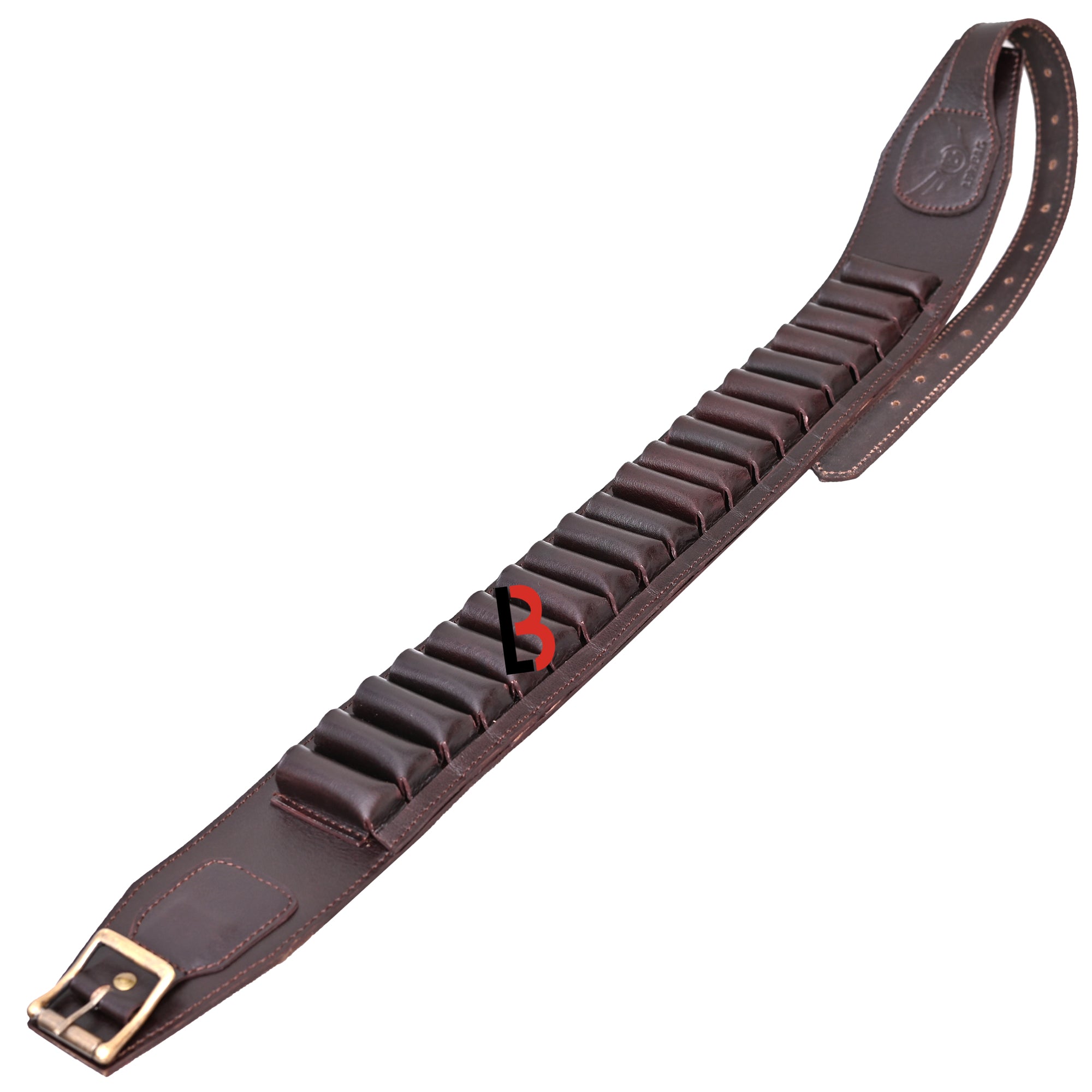 Cowhide Leather Shotshell Bandolier Belt 20-Shell Ammunition Carrier | Hunting Shell Holder