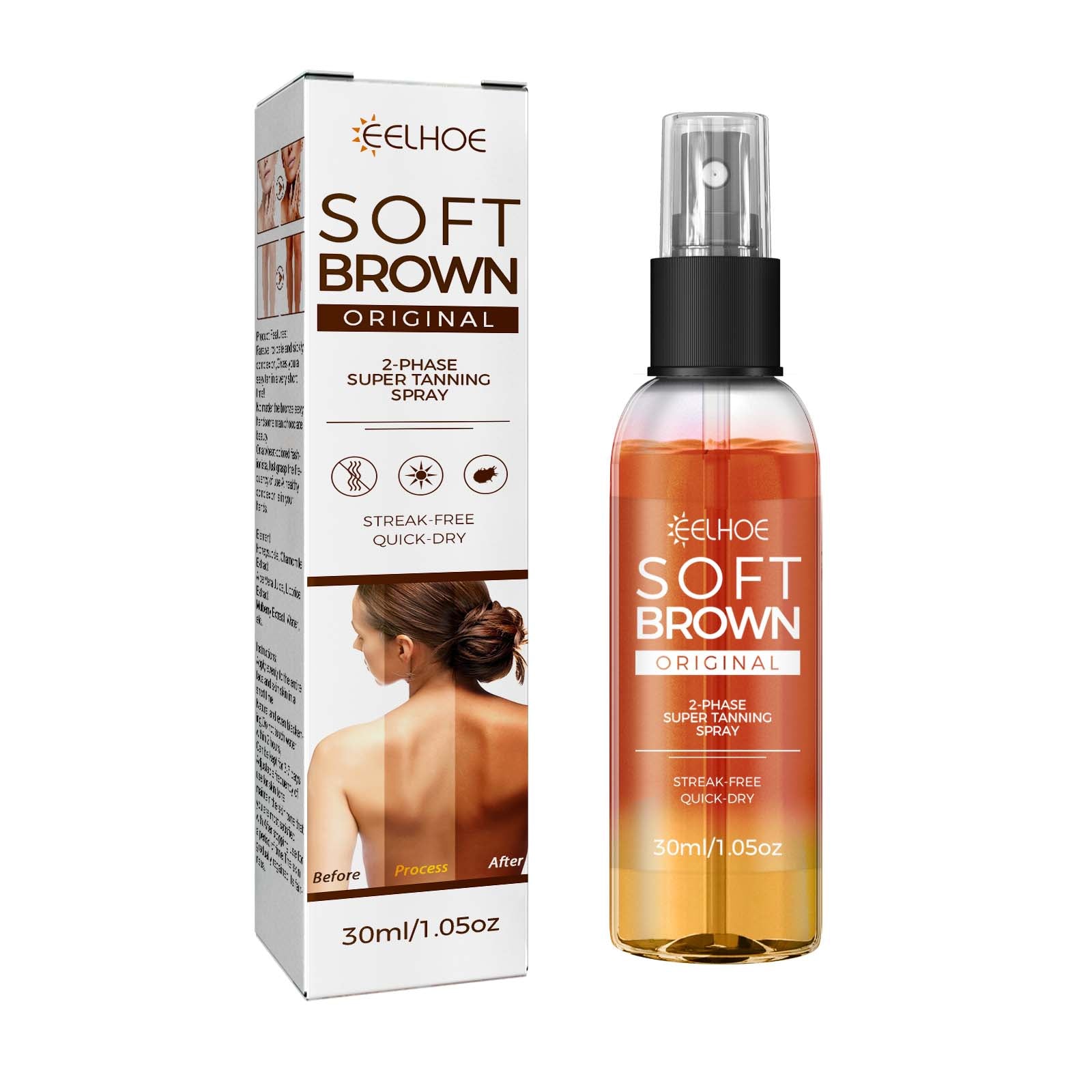 Helps Tan Spray, Helps Black Refreshing Natural Bronzer Wheat Color Helps Tan Spray