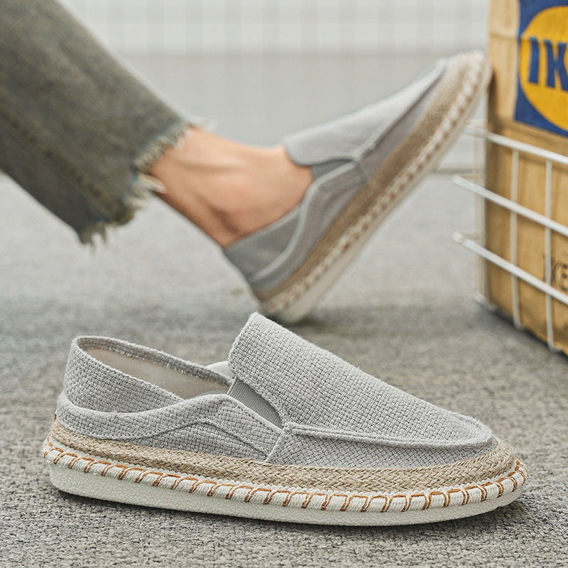 Fisherman Shoes Men's Breathable Cloth Shoes Hanfu Shoes Men's Casual Slip-On Loafers Driving Old Beijing Cloth Shoes