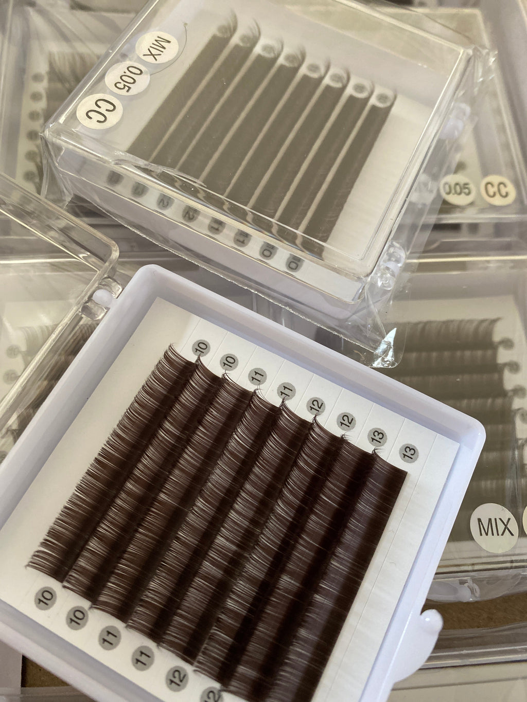Espresso Brown-Black Color Lashes  （8-lines）