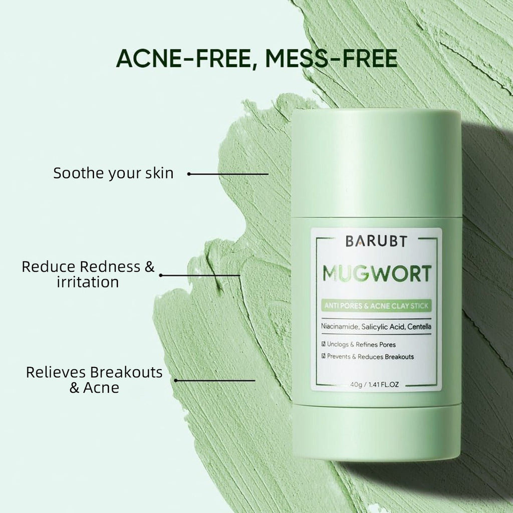 BARUBT mugwort mud mask stick deep cleansing mild blackhead repair facial care smearable mask