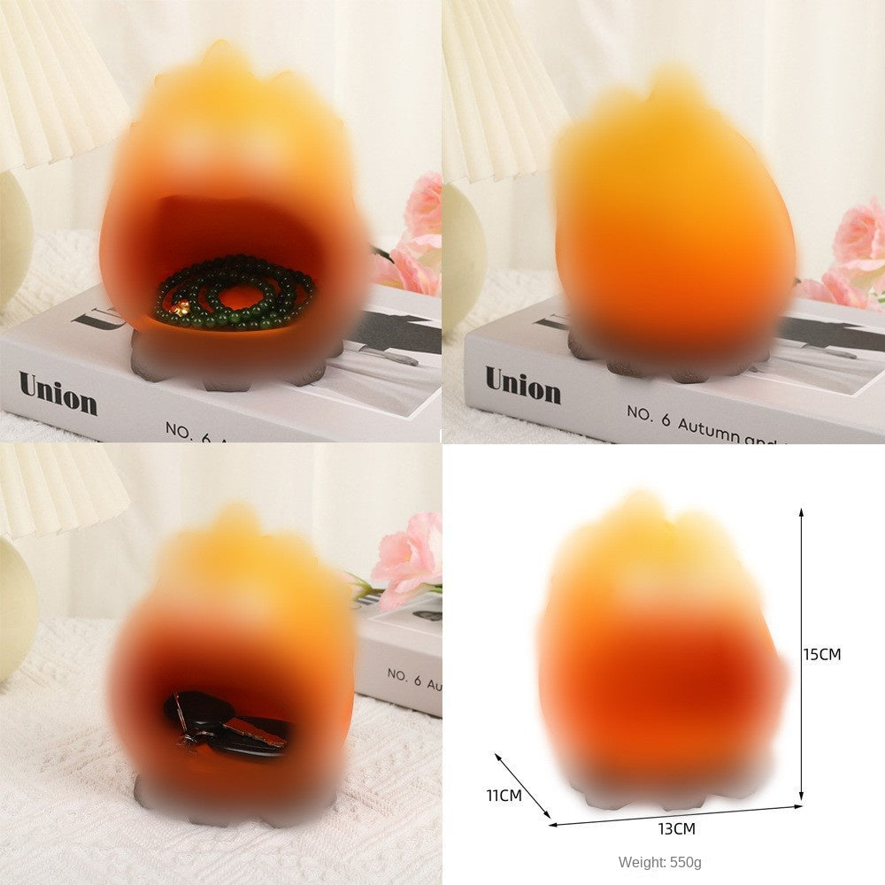 Cassiopeia Flame Creative Cute Entryway Key Storage Tray Home Desktop Decoration Resin Craft