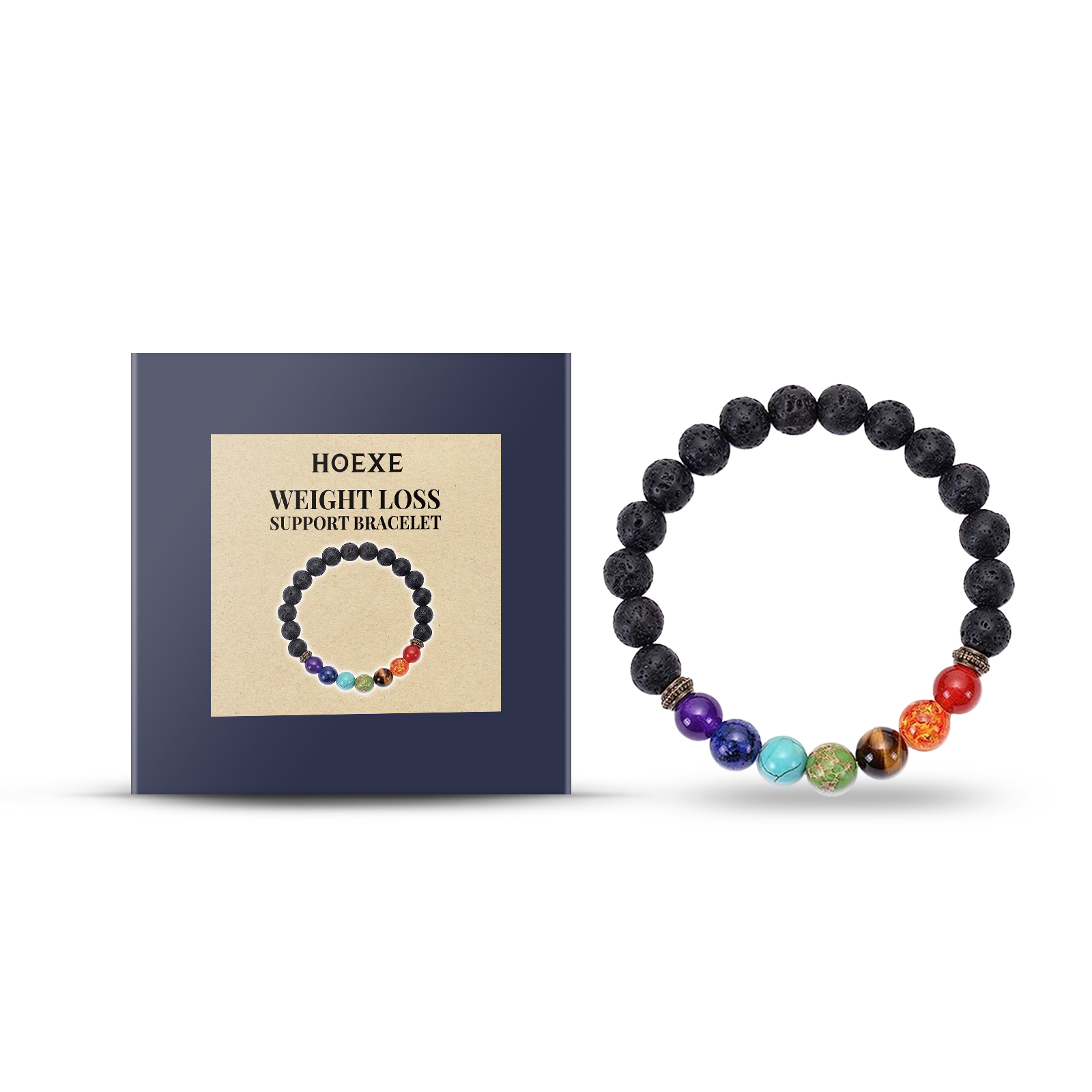 Jewelry Bracelet, Jewelry Beads String Colorful Volcanic Stone Bracelet Female Adjustable Braided Beading
