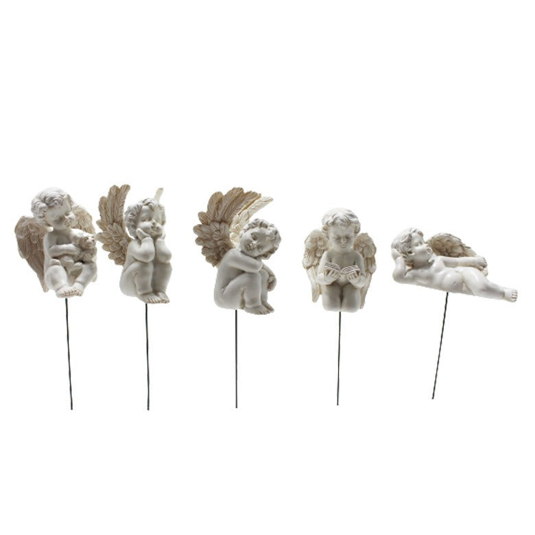 Angel plugin garden little girl resin flower decoration micro landscape garden statue
