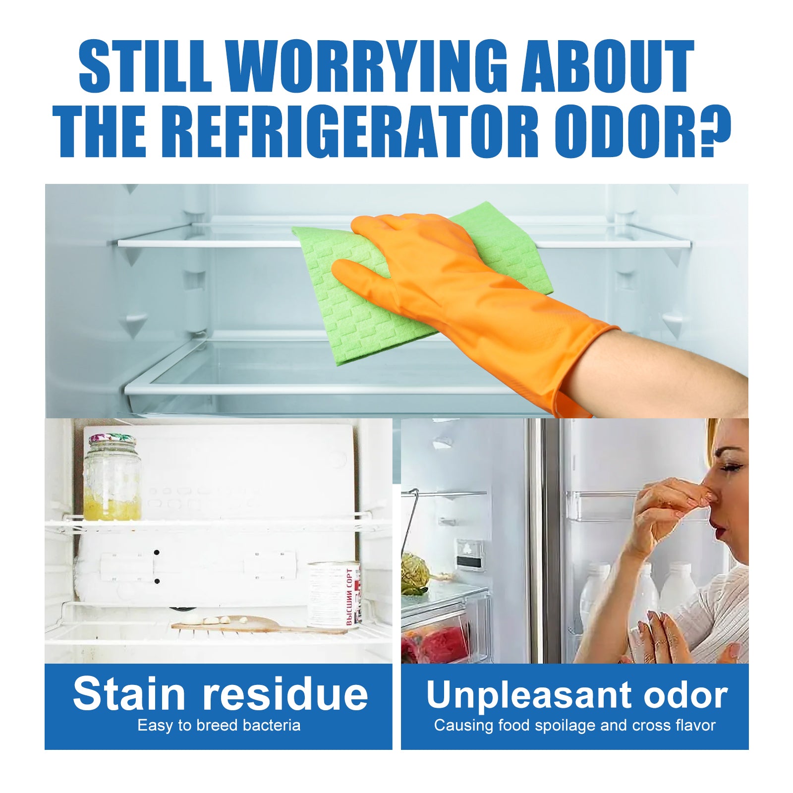 Refrigerator Cleaning Sheet Refrigerator Microwave Oven To Remove Oil And Odor Multi-Purpose Cleaning Sheet