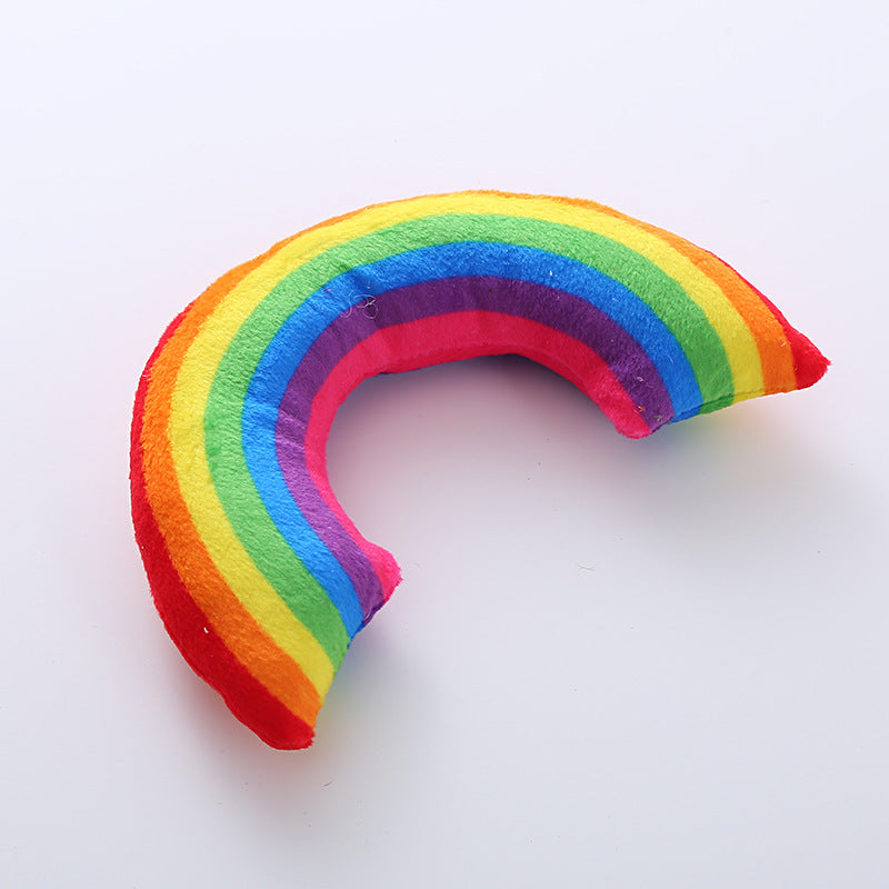 Pet Supplies Cat Toy Rainbow Bridge Pillow with Catnip and Cat Mint