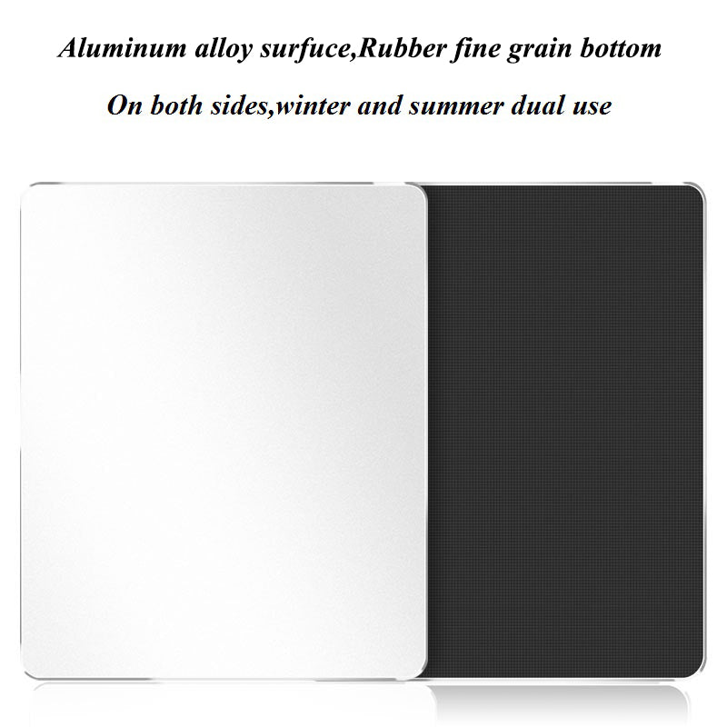 Aluminum Alloy Smooth Mouse Pad 240x180/300mm Hard Metal Slim Desk Mat Rubber Anti-slip Bottom Speed Control Mousepad For Gaming