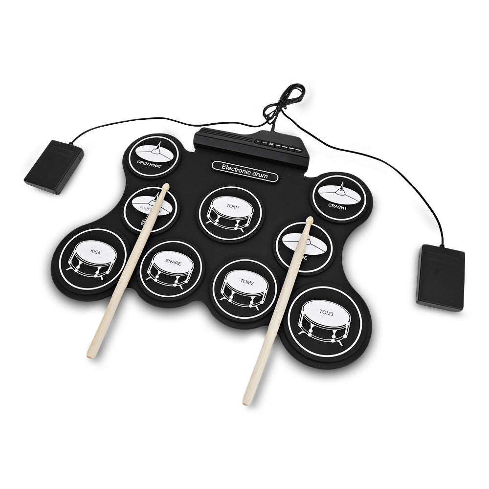 AEOFUN G4009 Electronic Roll Up Drum Kit with 5 Timbres and 8 Demo Songs