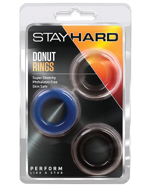 Blush Stay Hard Donut Rings Cockring Set 3 Pack