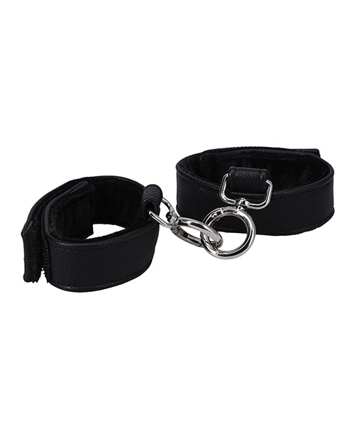 Doc Johnson Faux Leather Hand Cuffs In A Bag