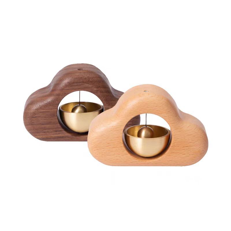 Wooden Bell Door Wind Chime Store Entrance Reminder Bell Door Decoration Door Collision Bell