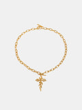 18K Gold-Plated Stainless Steel Cross Necklace