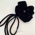 Vintage Velvet Long Ribbon Bow Large Intestine Hair Loop Head Rope Female