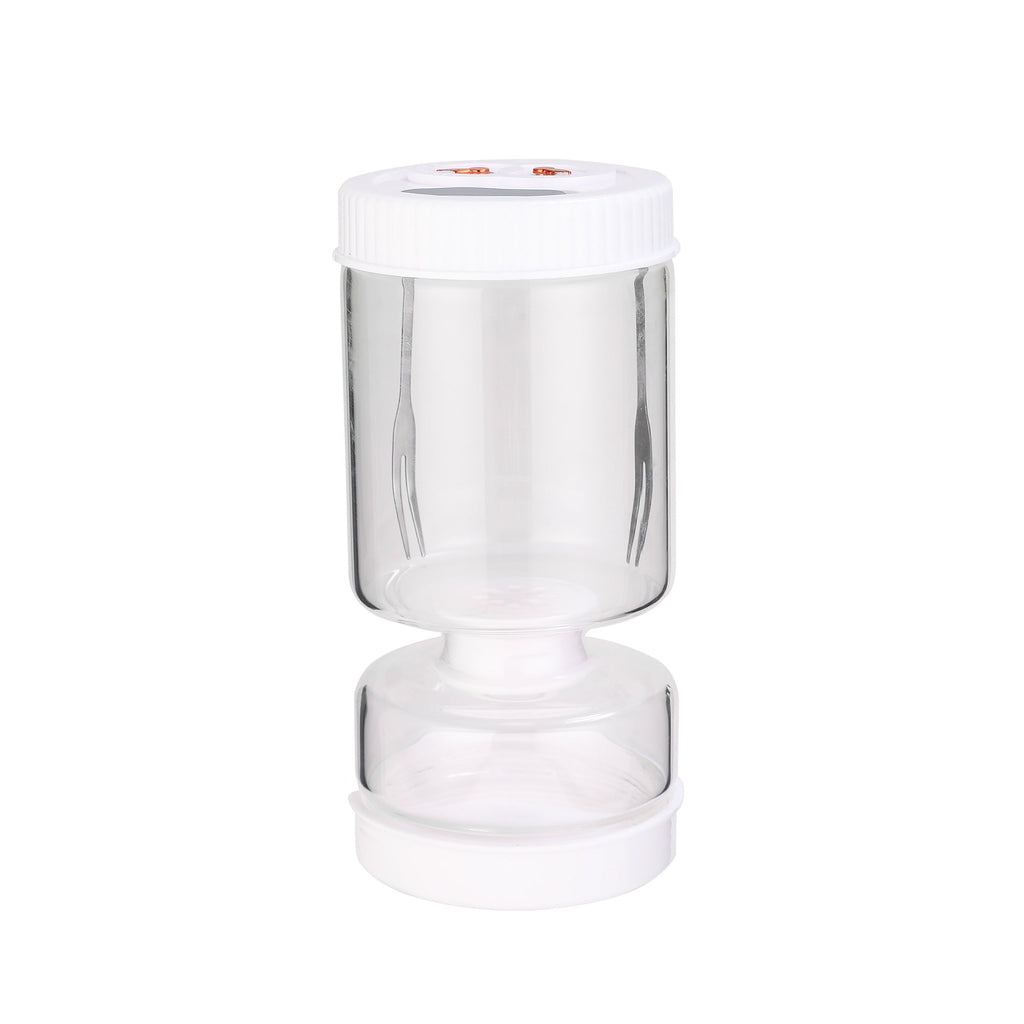 Circular Fifth Generation Dry-Wet Separation Pickle Jar: Sand Timer Glass Container