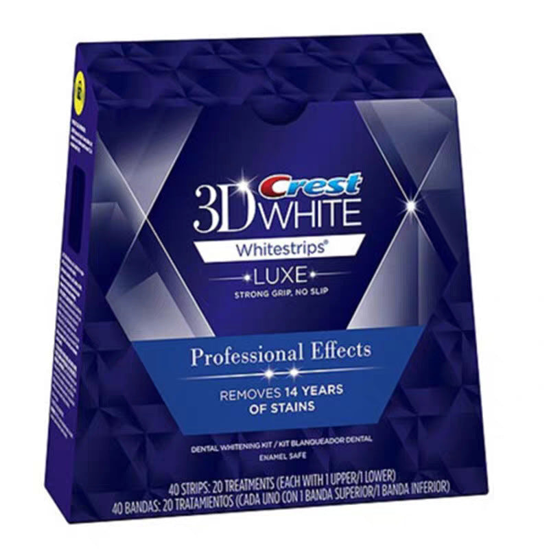 3D Teeth Whitening Strips Set - 20 Pairs Per Box, Tooth Whitening Stickers for Removing Yellow and Stains, Gift Box Packaging