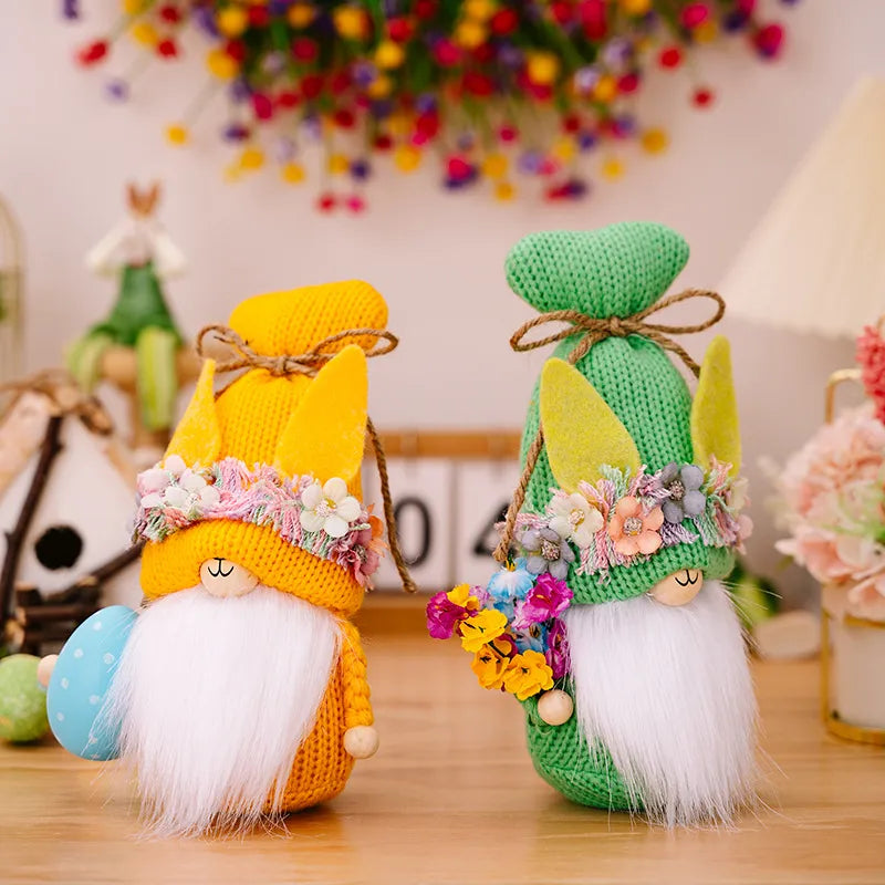 Easter Decorations Easter Knitted Rudolf Rabbit Doll Decoration