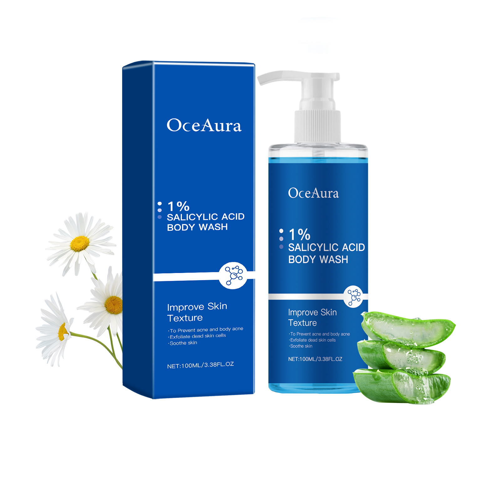 Salicylic Acid Body Wash Daily Gentle Cleaning, Exfoliating, Oil Control Refreshing, Clean, Comfortable And Lubricating
