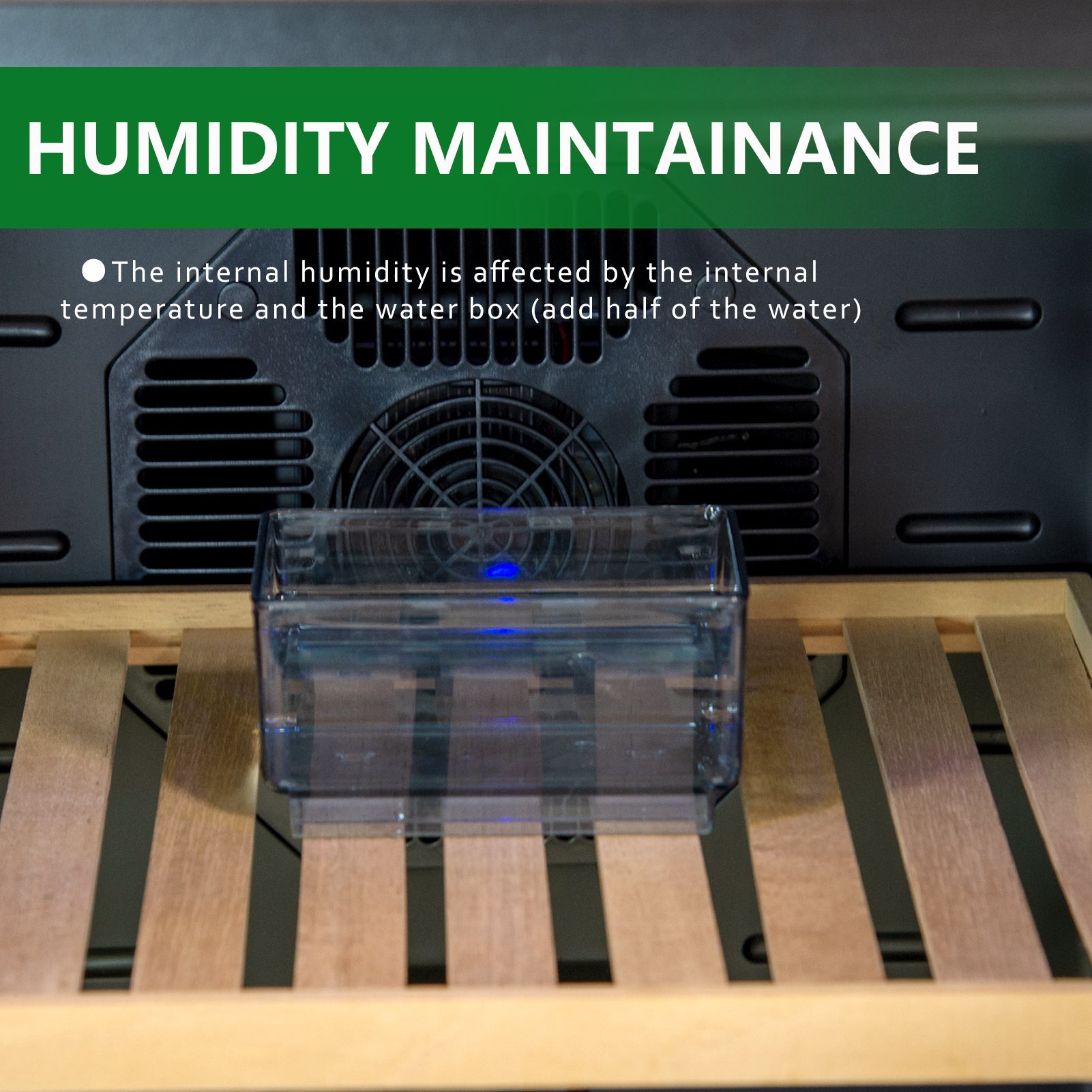 25L Electric Humidor, 150 Counts Capacity Cigar Humidor Humidifiers with Constant Temperature Controller, Cigar Humidor Box with