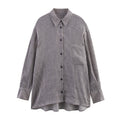 Style Women's Fashion Casual Loose Long Sleeve Striped Shirt