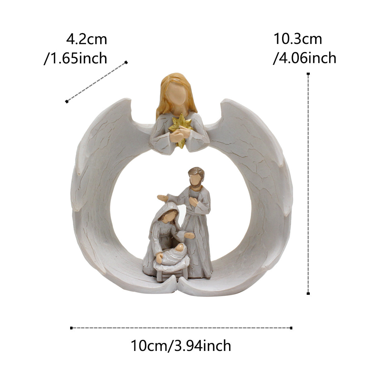 Nordic Creative Angel Family Sculpture Decoration Home Living Room Bookcase Decoration Crafts Resin Statue Ornament