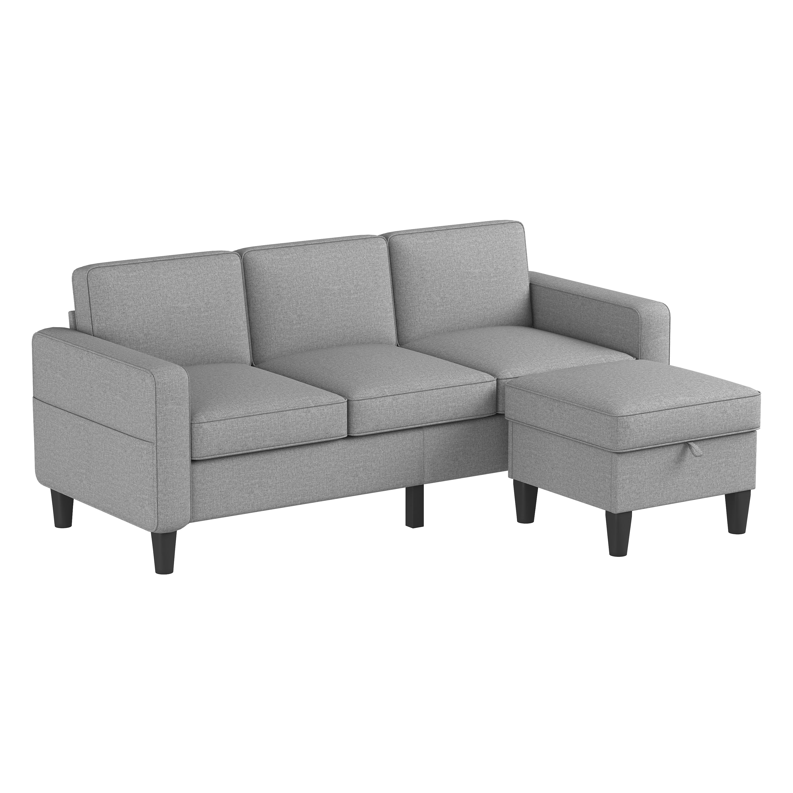 light grey Sofas for families, apartments, dorms, bonus rooms, compact Spaces with lounge lounges L-shaped design for the chaise