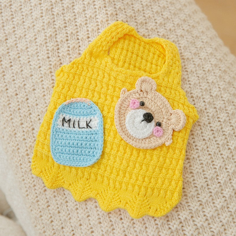 New Cute Cat Clothes Hair proof Autumn Puppet Kitten English Short Blue Cat Pet Autumn Winter Cat Sweater