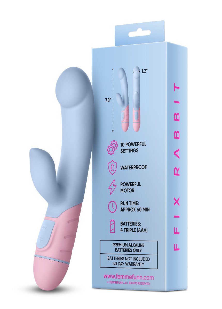 Femme Funn FFIX Rabbit Vibrator - Blue