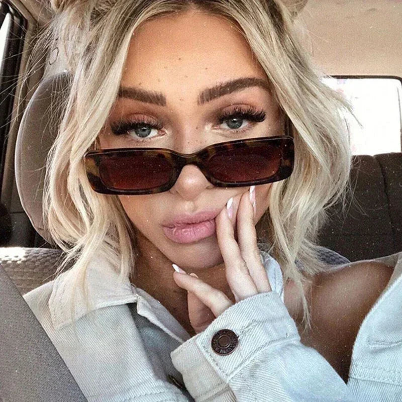 BEGREAT Fashion Retro Small Rectangle Sunglasses Brand Designer Vintage Travel Female Sun Glasses Eyewear Shade UV400 Protection