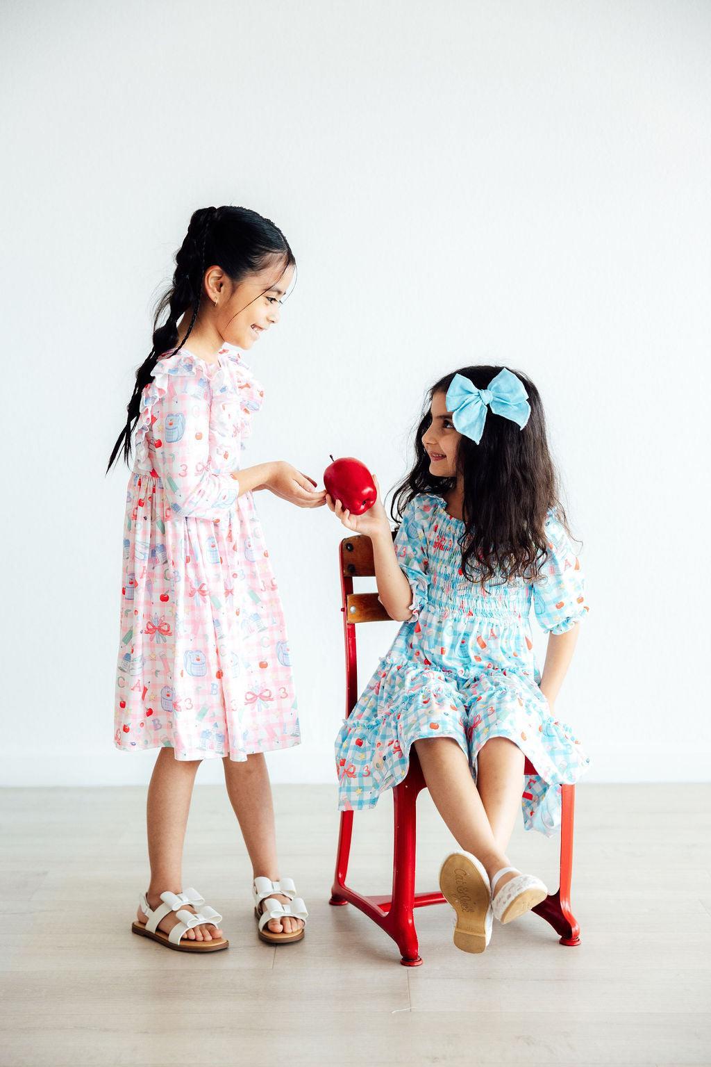 Honor Roll Smocked Ruffle Dress
