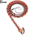 Bull Whip 6, 8, 10, 12, 14 & 16 Feet long 16 Strands Kangaroo Hide Leather Equestrian Bullwhip Leather Belly and Bolster Inside, Indiana Jones