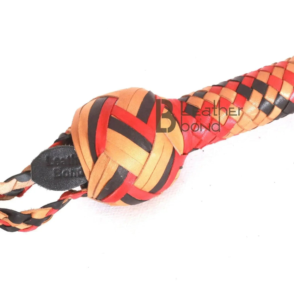 Bull Whip 6, 8, 10, 12, 14 & 16 Feet long 16 Strands Kangaroo Hide Leather Equestrian Bullwhip Leather Belly and Bolster Inside, Indiana Jones