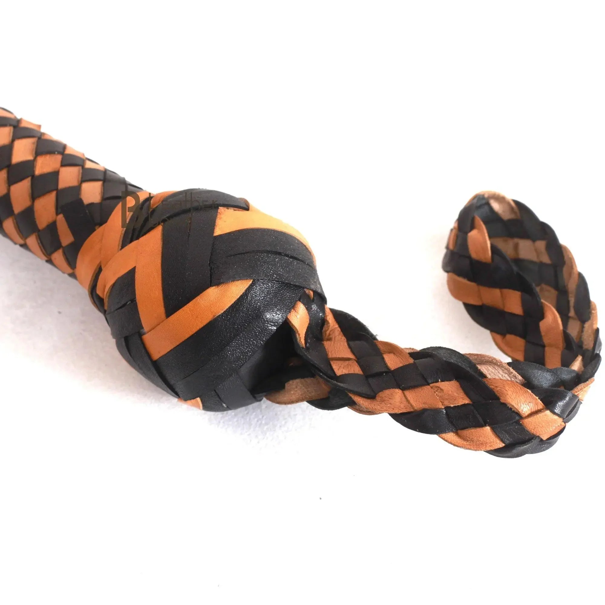 Bull Whip 6, 8, 10, 12, 14 & 16 Feet long 16 Strands Kangaroo Hide Tan Black Leather Equestrian Bullwhip Leather Belly and Bolster Inside, Indiana Jones