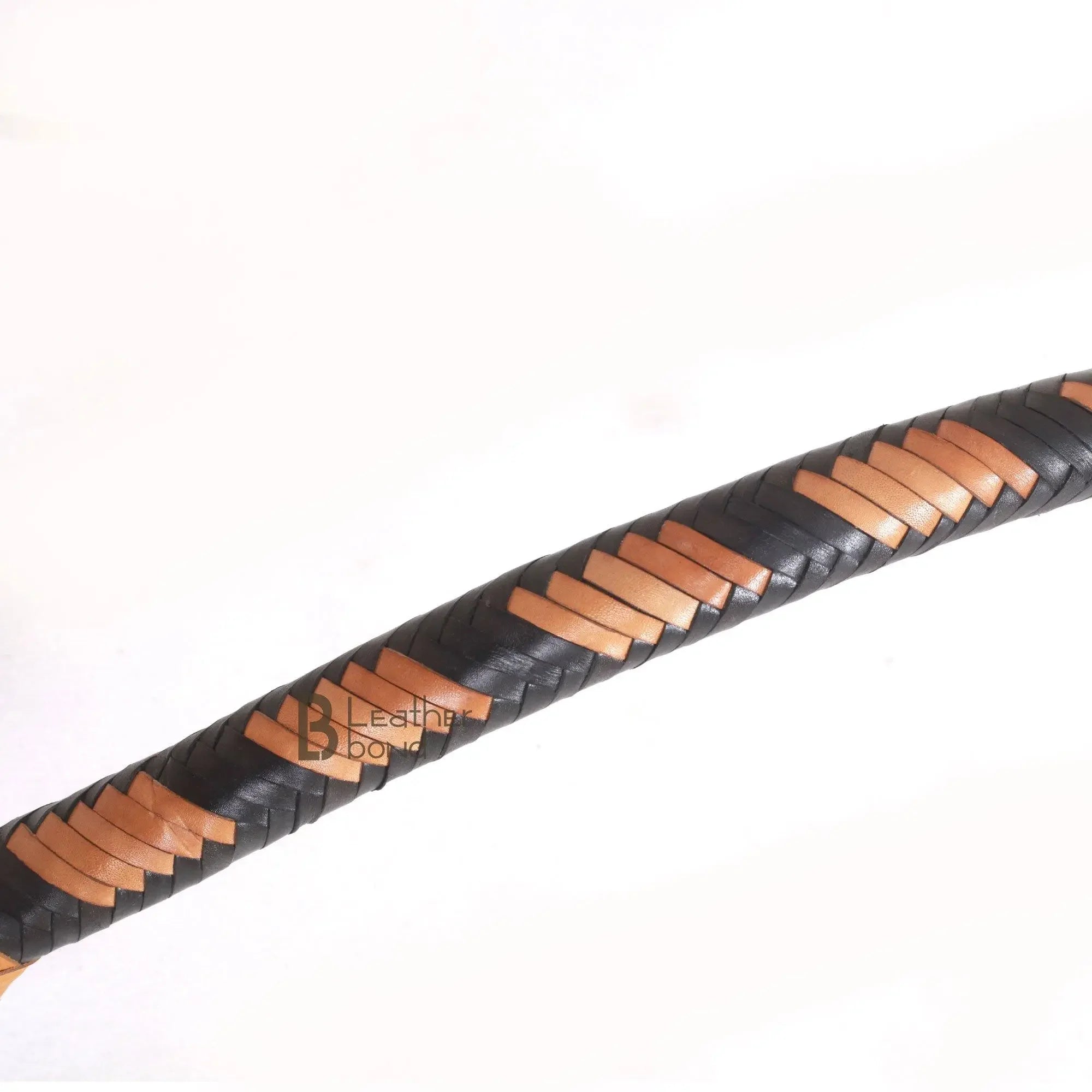 Bull Whip 6, 8, 10, 12, 14 & 16 Feet long 16 Strands Kangaroo Hide Tan Black Leather Equestrian Bullwhip Leather Belly and Bolster Inside, Indiana Jones