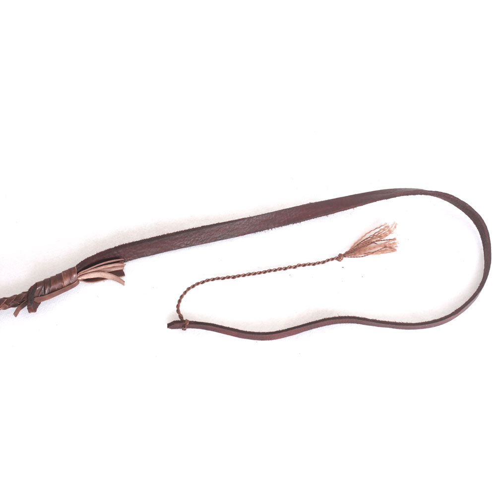 Kangaroo Hide Shot Loaded Snake Whip 12 Strands Dark Brown | 4, 5, 6 & 8 Feet