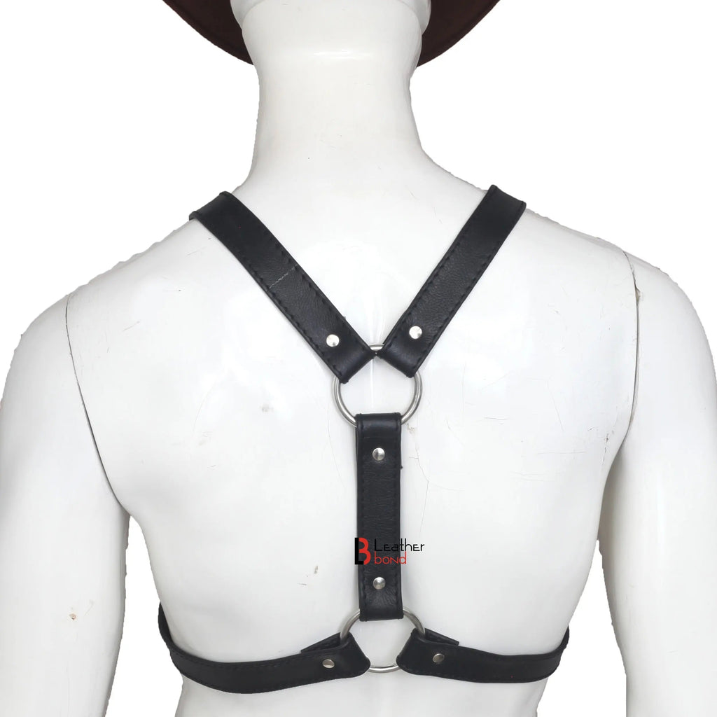 Double Folded Real Cowhide Leather Harness For Men Chest & Shoulder Harness | Male Fetish Wear