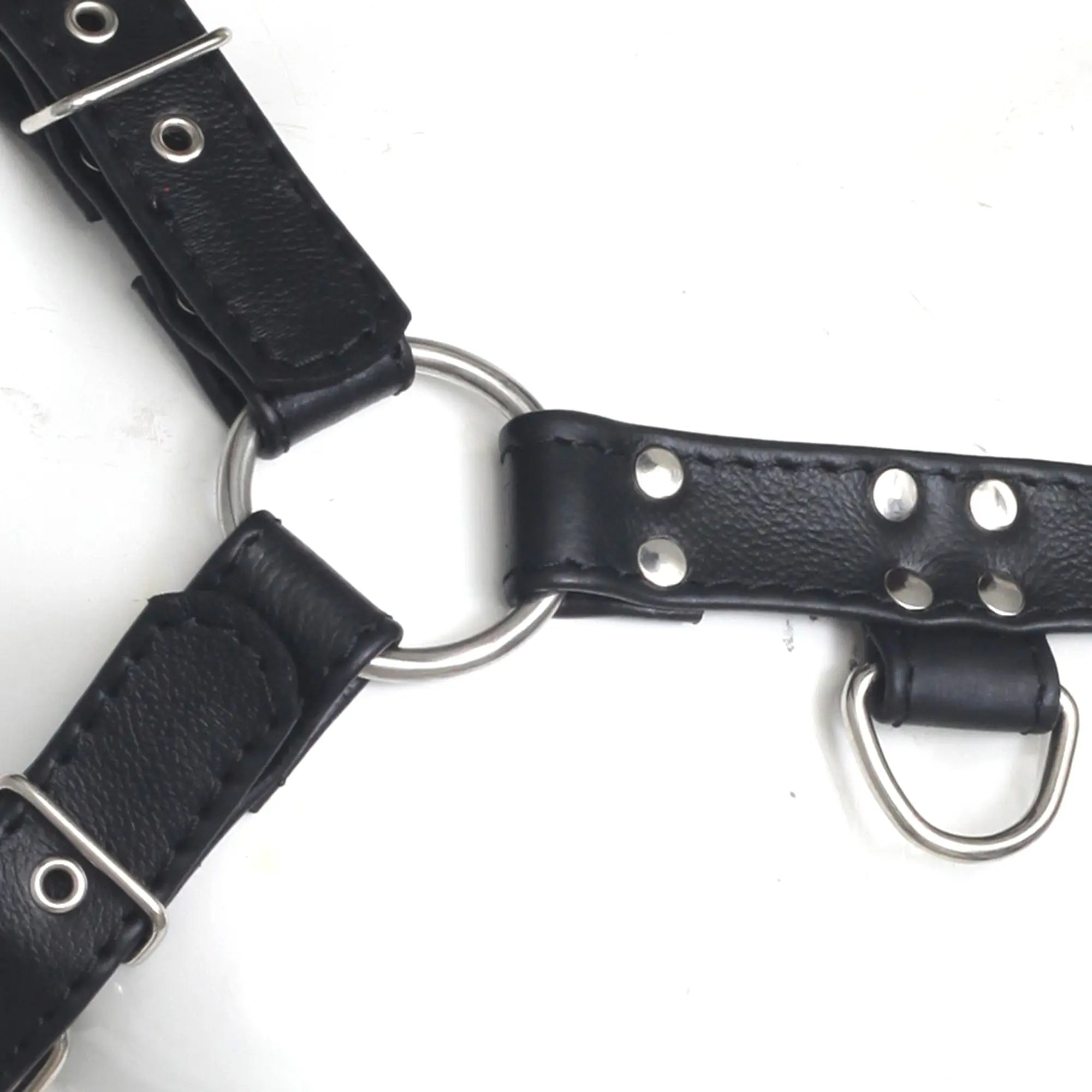 Double Folded Real Cowhide Leather Harness Men's Bulldog Chest & Shoulder Harness | Male Fetish Wear