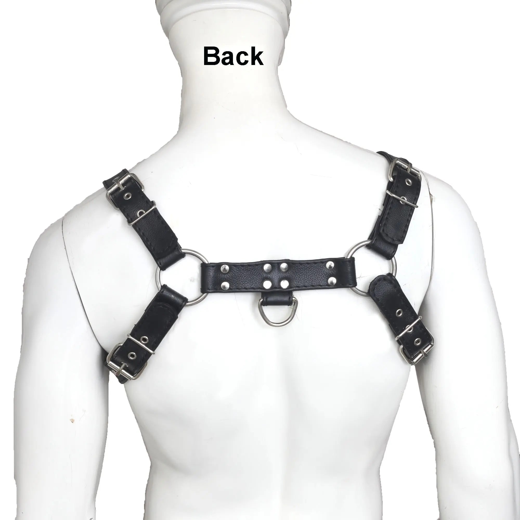 Double Folded Real Cowhide Leather Harness Men's Bulldog Chest & Shoulder Harness | Male Fetish Wear