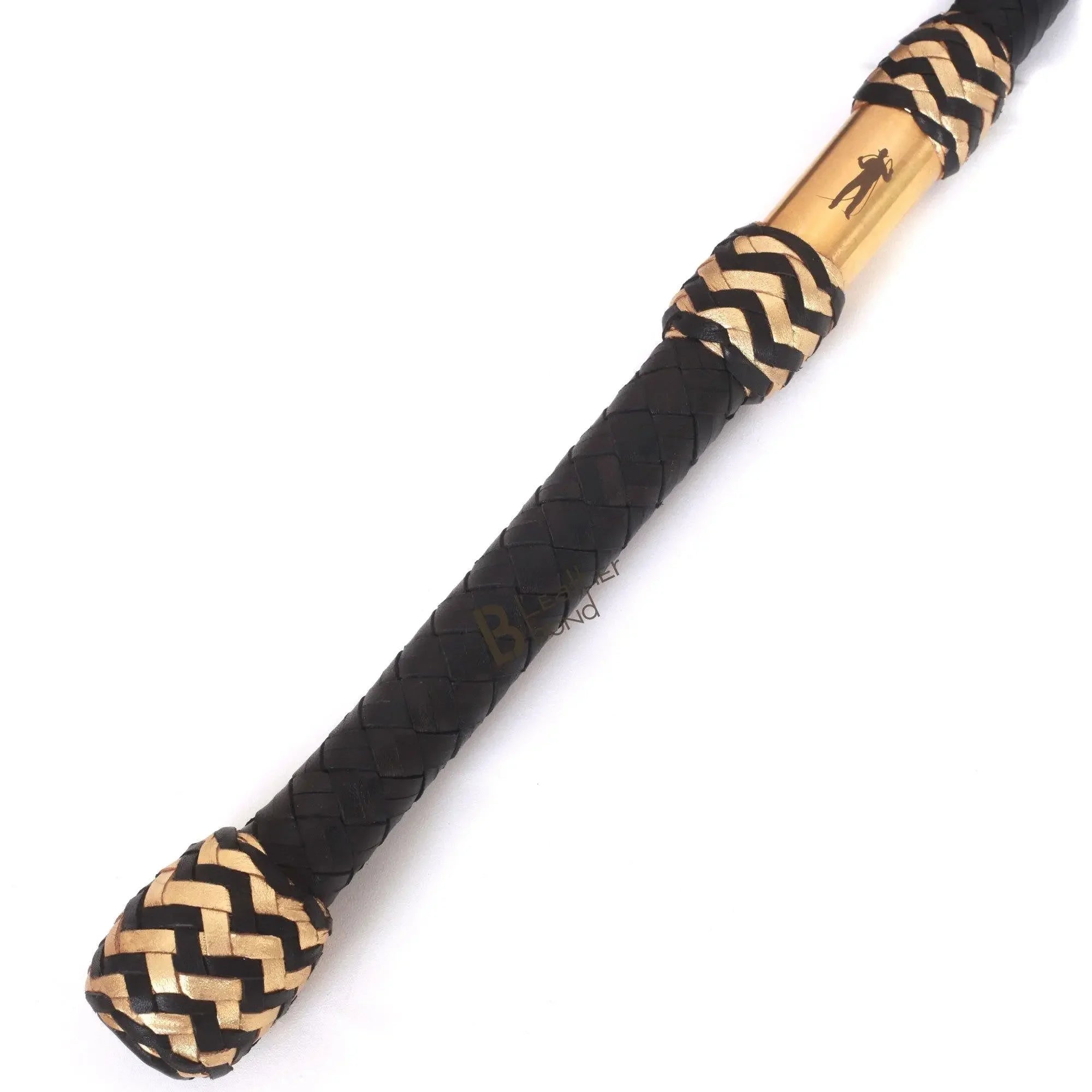 Bull Whip 6, 8, 10, 12, 14 & 16 Feet long 16 Strands Black Kangaroo Hide Leather Equestrian Bullwhip Leather inside Construction