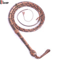 Indiana Jones Style 8 Foot 16 Plait Dark Brown Leather Bullwhip Real Cowhide Leather Bull Whip