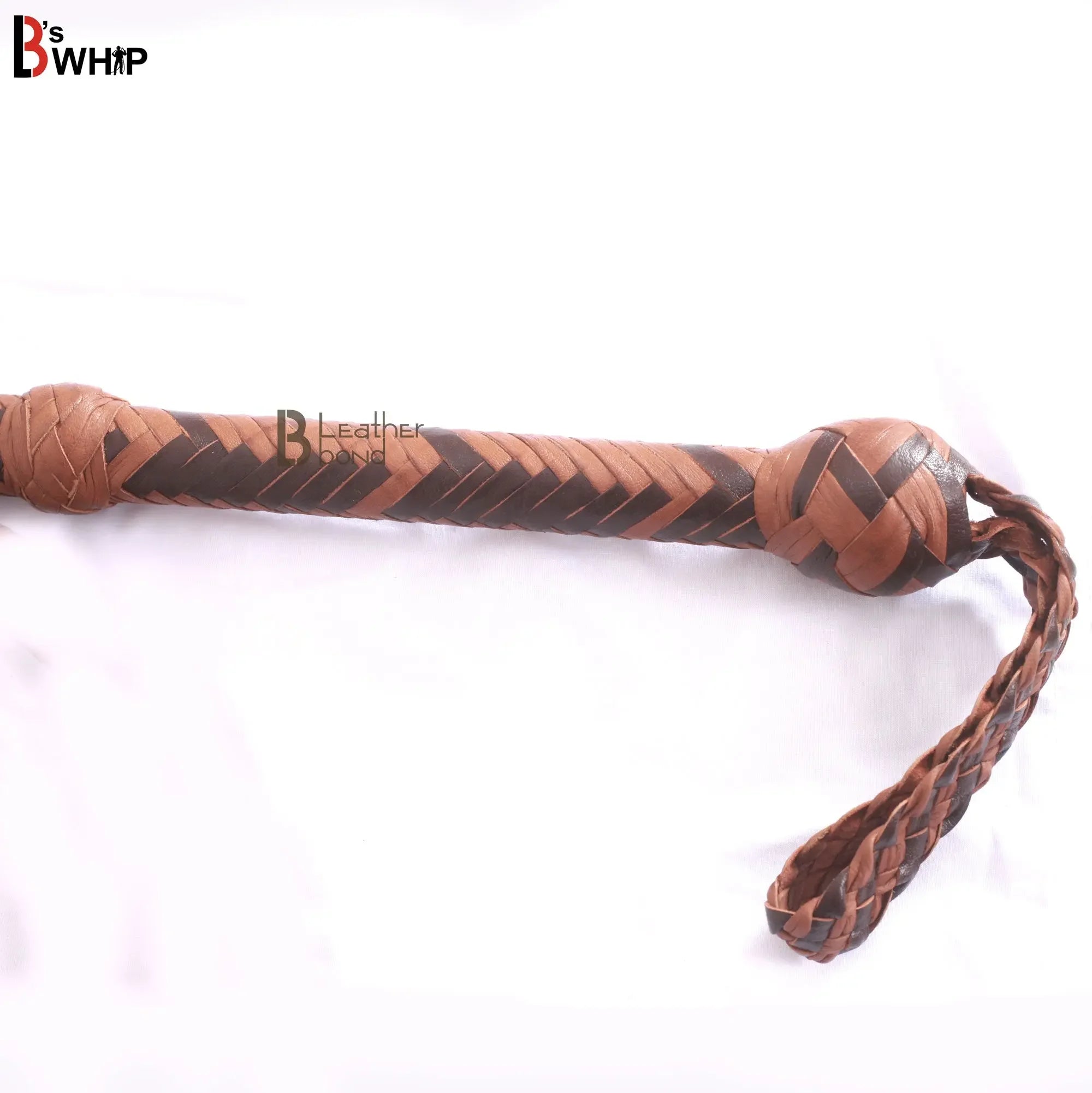 Indiana Jones Style 8 Foot 16 Plait Dark Brown Leather Bullwhip Real Cowhide Leather Bull Whip