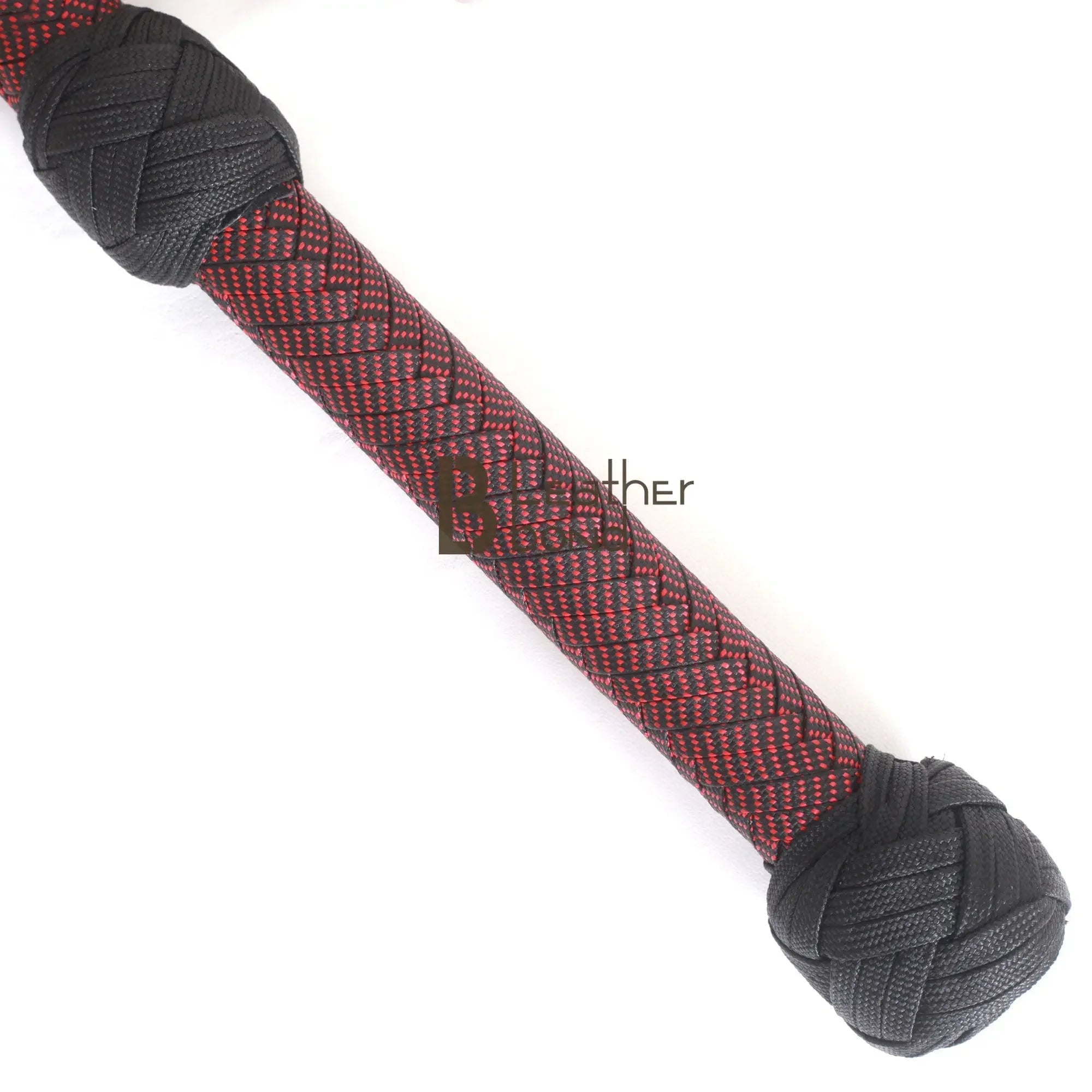 Red & Black Paracord Bullwhip 06 & 08 Feet long 12 Strands Bullwhip Para Cord Nylon Bull Whip