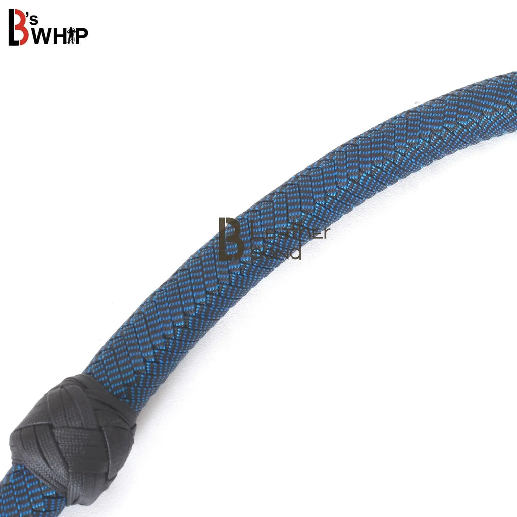 Blue & Black Paracord Bullwhip 06 & 08 Feet long 12 Strands Bullwhip Para Cord Nylon Bull Whip