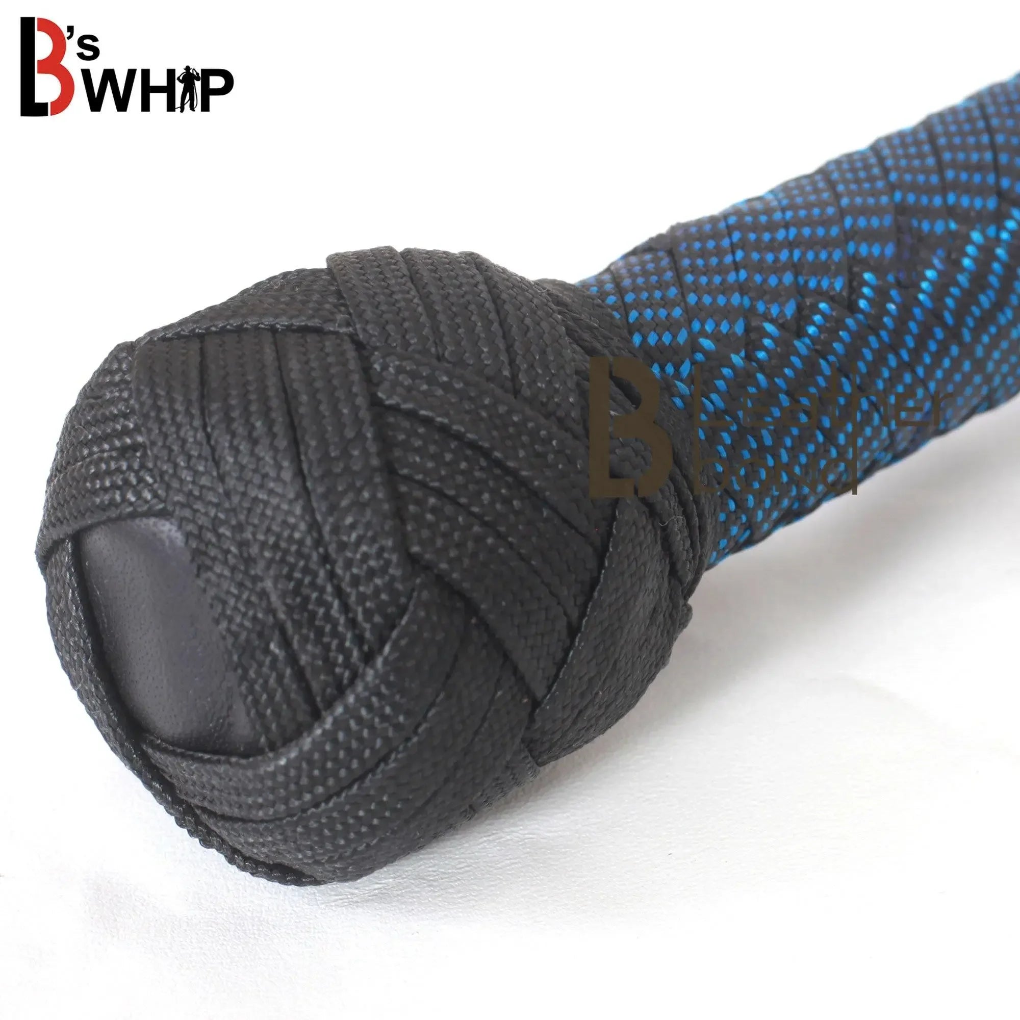Blue & Black Paracord Bullwhip 06 & 08 Feet long 12 Strands Bullwhip Para Cord Nylon Bull Whip