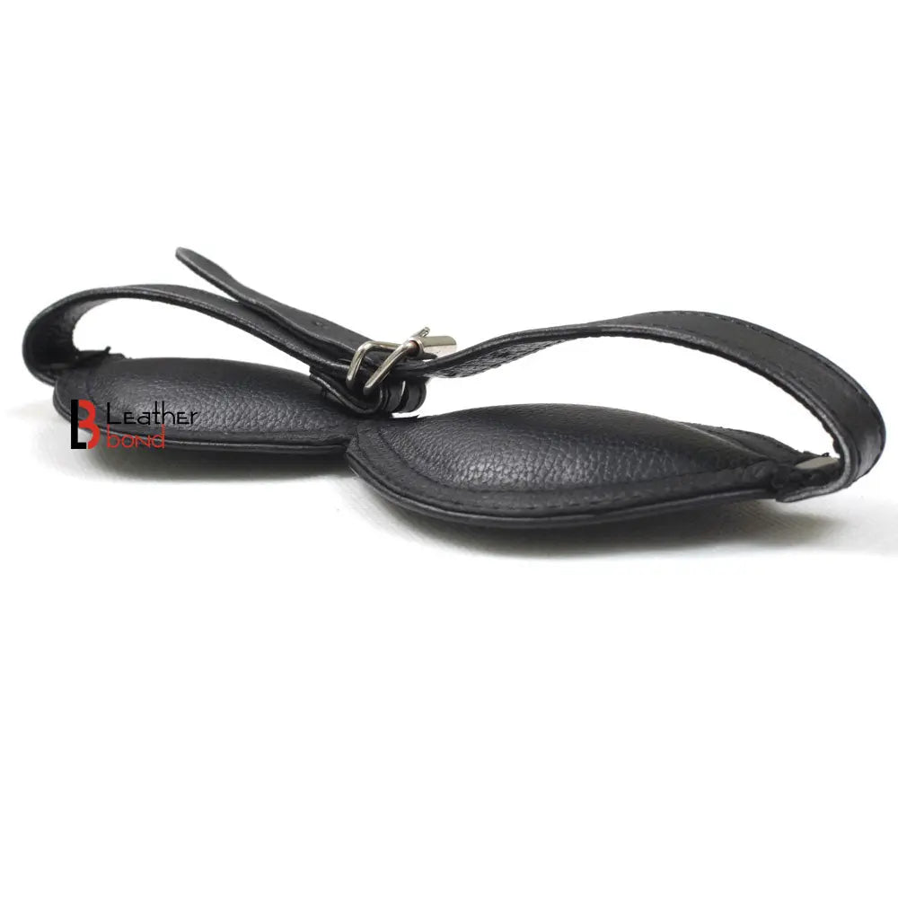 Real Cowhide Leather Soft Padded Blindfold Best Bondage Blindfolds for BDSM Play & Bondage Restraint