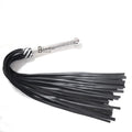 Fully Handmade & Real Genuine Cow Hide Leather Heavy Duty 50 Falls Flogger Steel Handle Black Falls