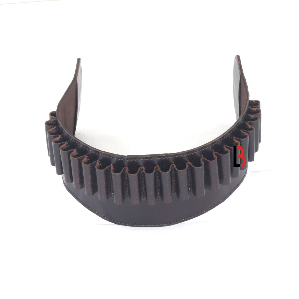 Cowhide Leather Rifle Cartridge Reload Holder 22-Loop Shell Belt | Hunting Ammo Carrier