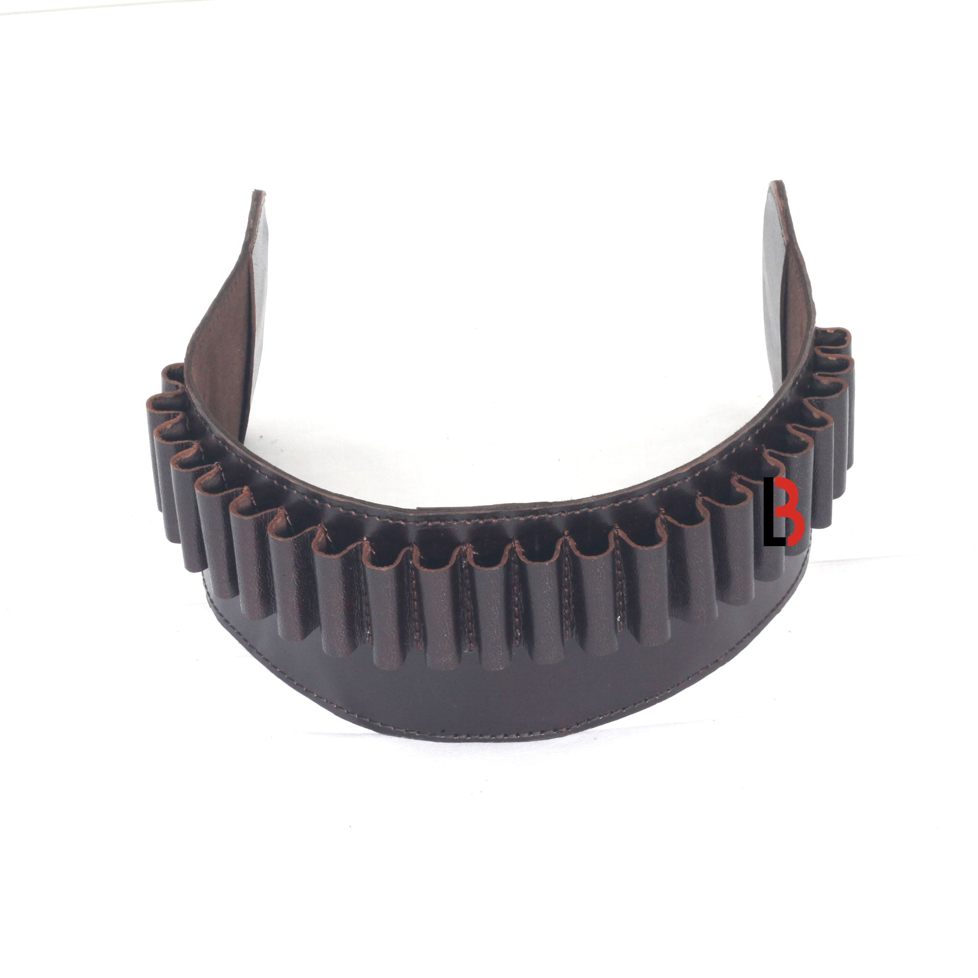 Cowhide Leather Rifle Cartridge Reload Holder 22-Loop Shell Belt | Hunting Ammo Carrier