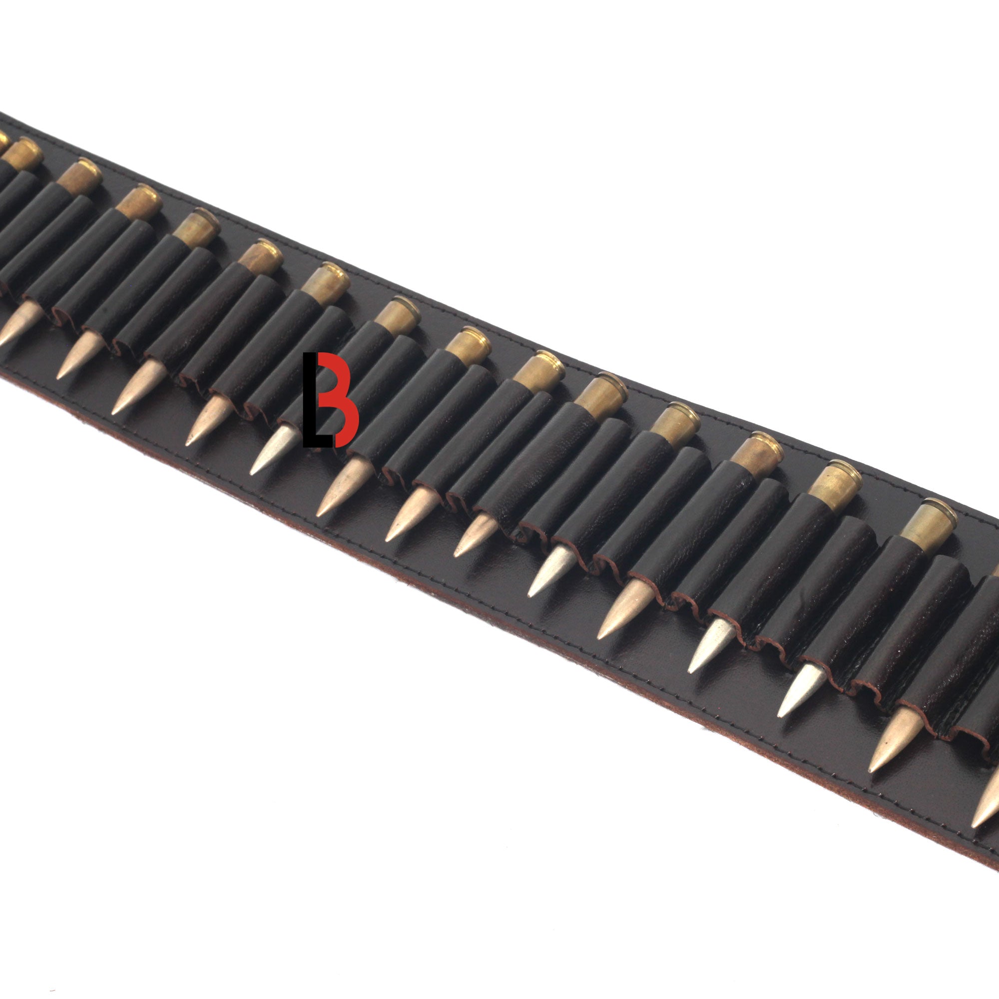 Cowhide Leather Rifle Cartridge Belt Bandolier Hunting Shell Holder & Ammo Carrier